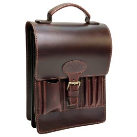 Blázek & Anni két rekeszes bőr oldaltáska 27x21 cm