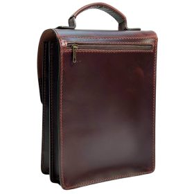 Blázek & Anni két rekeszes bőr oldaltáska 27x21 cm