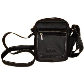   Blázek & Anni kisméretű bőr oldaltáska fekete 20 x 18 cm