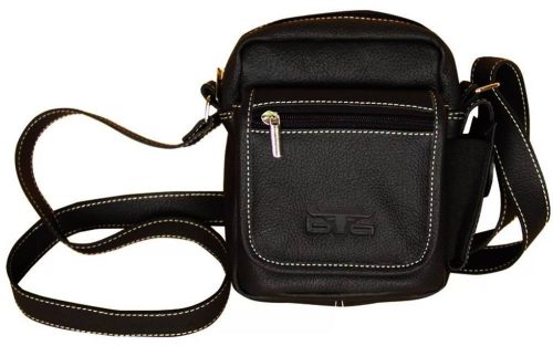 Blázek & Anni kisméretű bőr oldaltáska fekete 20 x 18 cm