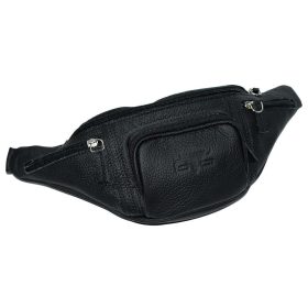 Blázek fekete bőr övtáska