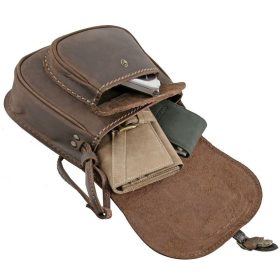   Blázek & Anni kisméretű bivalybőr vadásztáska 24 x 18 cm