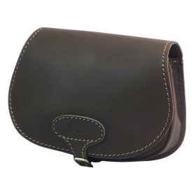   Blázek & Anni kisméretű sötétbarna bivalybőr vadász táska 24 x 18 cm