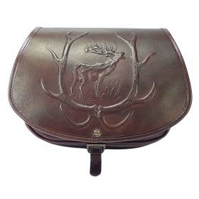   Blázek & Anni domború szarvas mintás bőr vadásztáska 24 x 18 cm