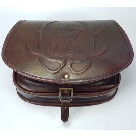   Blázek & Anni domború szarvas mintás bőr vadásztáska 24 x 18 cm