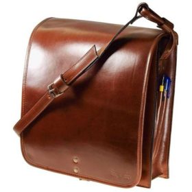 Blázek & Anni uniszex bőr oldaltáska 25 x 27 cm