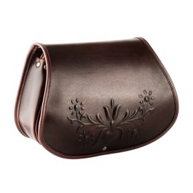   Blázek & Anni közepes méretű domború virág mintás bőr vadásztáska 28 x 21 cm