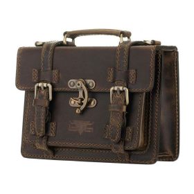   Blázek & Anni sarkantyús klasszikus díszes, dupla záras női bőr kézitáska, válltáska 25 x 18,5 cm