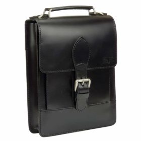   Blázek & Anni Genova fekete férfi bőr oldaltáska 26 x 33 cm