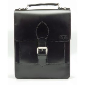   Blázek & Anni Genova fekete férfi bőr oldaltáska 26 x 33 cm