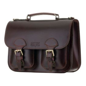   Blázek & Anni szimmetrikus zsebes kisméretű női bőr aktatáska 33,5 x 24 cm