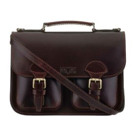   Blázek & Anni szimmetrikus zsebes kisméretű női bőr aktatáska 33,5 x 24 cm