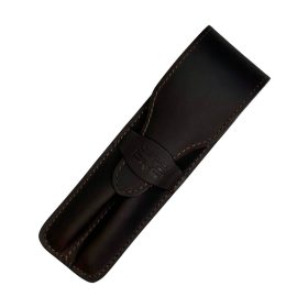   Blázek & Anni koptatott hatású barna bőr tolltartó 16 × 5 cm