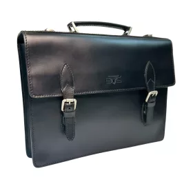   Blázek & Anni nagy nosztalgia férfi fekete bőr aktatáska 39 x 28,5 cm