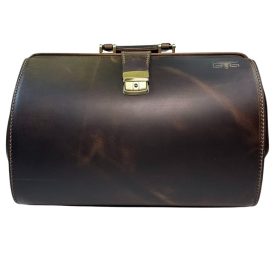   Blázek & Anni óriás barna bőr orvosi táska 41 x 28 x 24 cm