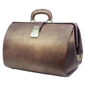   Blázek & Anni óriás barna bőr orvosi táska 41 x 28 x 24 cm