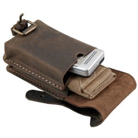   Blázek & Anni álló antikolt pull-up bőr övtáska 12 x 16 cm