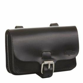 Blázek & Anni fekvő fekete bőr övtáska 15,5 x 10 cm