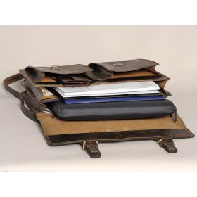   Blázek & Anni óriás két rekeszes, pull-up férfi bőr aktatáska 45 x 31,5 cm.