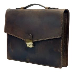   Blázek & Anni csúszó fogós férfi pull-up bőr irattáska, aktatáska 37 x 27,5 cm