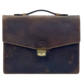   Blázek & Anni csúszó fogós férfi pull-up bőr irattáska, aktatáska 37 x 27,5 cm