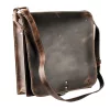 Blazek & Anni hosszú fedeles bőr oldaltáska, pull-up marhabőrből 32 x 29,5 cm