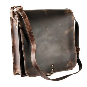   Blazek & Anni hosszú fedeles bőr oldaltáska, pull-up marhabőrből 32 x 29,5 cm