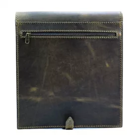   Blazek & Anni hosszú fedeles bőr oldaltáska, pull-up marhabőrből 32 x 29,5 cm