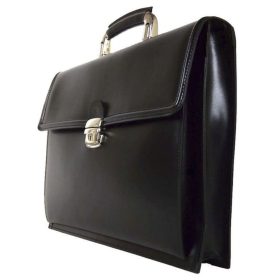 Egyrészes merevfogós bőr aktatáska