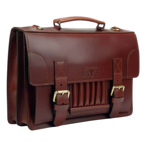 Blázek & Anni sarokdíszes férfi bőr aktatáska 38,5 x 25,5 cm