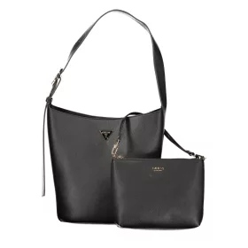  Guess Jeans Meridian II fekete női válltáska szett 28 x 24 x 16 cm