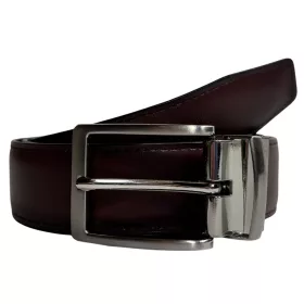 Rialto fekete-bordó fordítható férfi bőr öv, 130cm