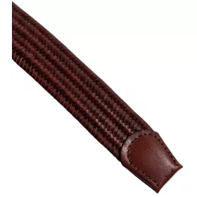 Rialto fonott barna bőr gumírozott férfi bőr öv, 115 cm