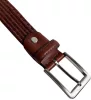 Rialto fonott barna bőr gumírozott férfi bőr öv, 125 cm