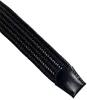Rialto fonott fekete bőr gumírozott férfi bőr öv, 135 cm