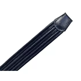   Rialto fonott sötétkék bőr gumírozott férfi bőr öv, 125 cm