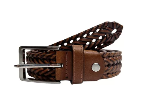 Rialto fonott barna férfi bőr öv, 125 cm
