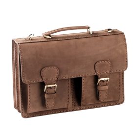   Blázek & Anni kétzsebes, dupla rekeszes bivalybőr aktatáska 38 x 26 cm