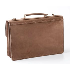   Blázek & Anni kétzsebes, dupla rekeszes bivalybőr aktatáska 38 x 26 cm
