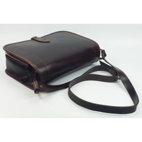 Nagyméretű Blazek selyemfényű bőr vadász táska