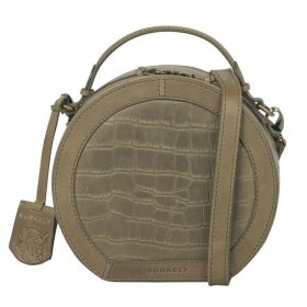 Burkely Croco Cassy khaki női bőr válltáska, kézitáska
