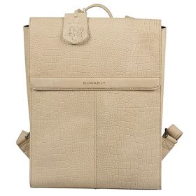   Burkely Casual Carly bézs színű bőr hátizsák, laptop tartóval 14"