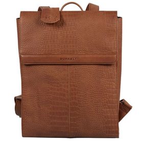   Burkely Casual Carly konyakbarna bőr hátizsák, laptop tartóval 14"