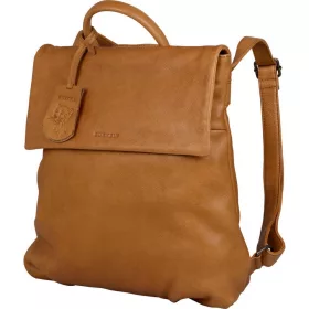   Burkely Just Jolie konyak női bőr hátizsák,  oldaltáska, laptoptáska 33 x 31 cm