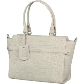   Burkely Casual Cayla törtfehér női bőr kézitáska 38 x 23 cm