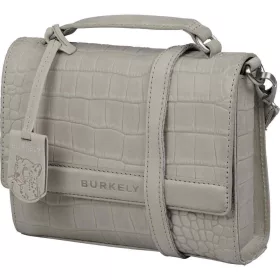   Burkely Casual Cayla világosszürke kisméretű női bőr kézitáska, vállpánttal 20 x 15 cm