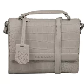   Burkely Casual Cayla világosszürke kisméretű női bőr kézitáska, vállpánttal 20 x 15 cm