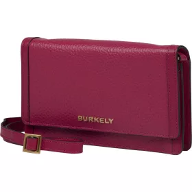   Burkely Keen Keira magenta színű, női bőr telefontartó, oldaltáska