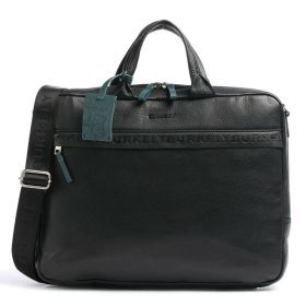   Burkely Bold Bobby fekete bőr laptoptáska, oldaltáska 15"