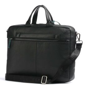   Burkely Bold Bobby fekete bőr laptoptáska, oldaltáska 15"